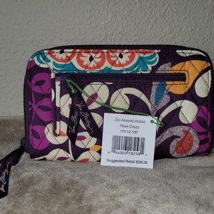 Zip-Around Wallet, Plum Crazy